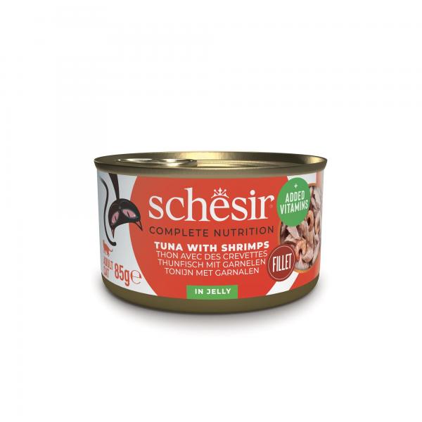 Schesir konzerva za mačke tuna i račići u želeu 85gr