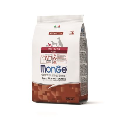 Monge 800g monge mini adult lamb, rice&potatoes