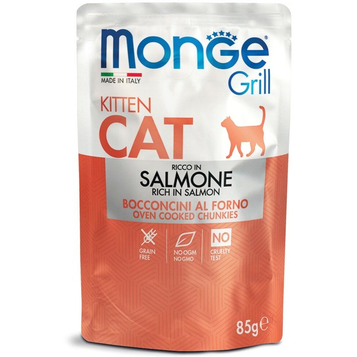 Monge Cat Grill sos Losos - Kitten 85g