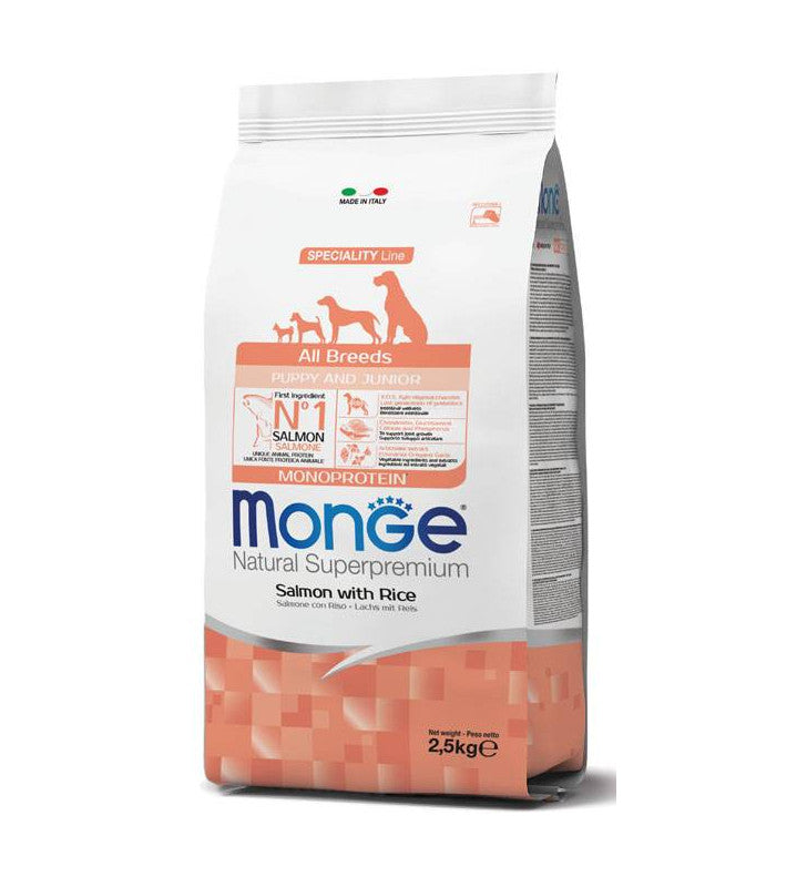 Monge Dog All Breeds P&J losos/riza 800gr