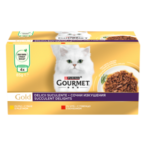 Gourmet Gold succulent delights komadici 4x85g