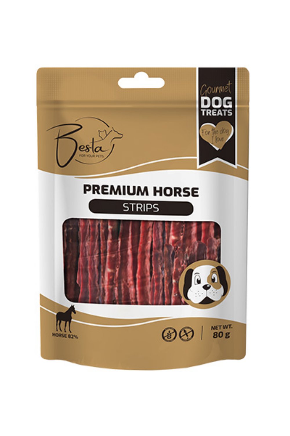 Besta premium strips konjsko meso 80g